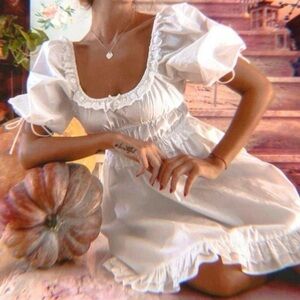 For Love and Lemons Jackson White Mini Dress